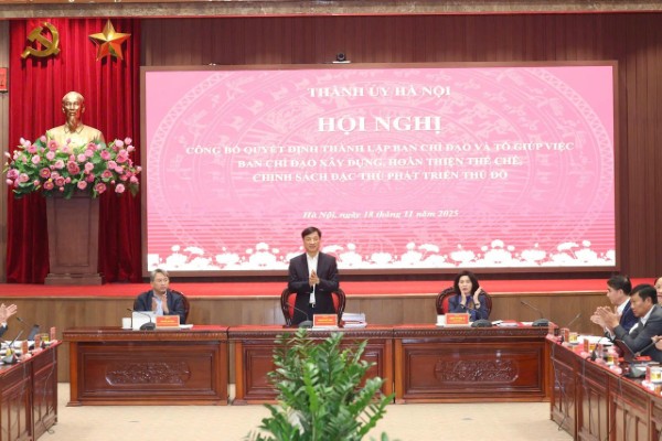 Hà Nội lập Ban Chỉ đạo về hoàn thiện thể chế, chính sách đặc thù phát triển Thủ đô